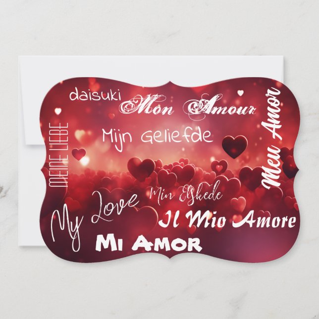 "My Love" in different languages Card (Front)