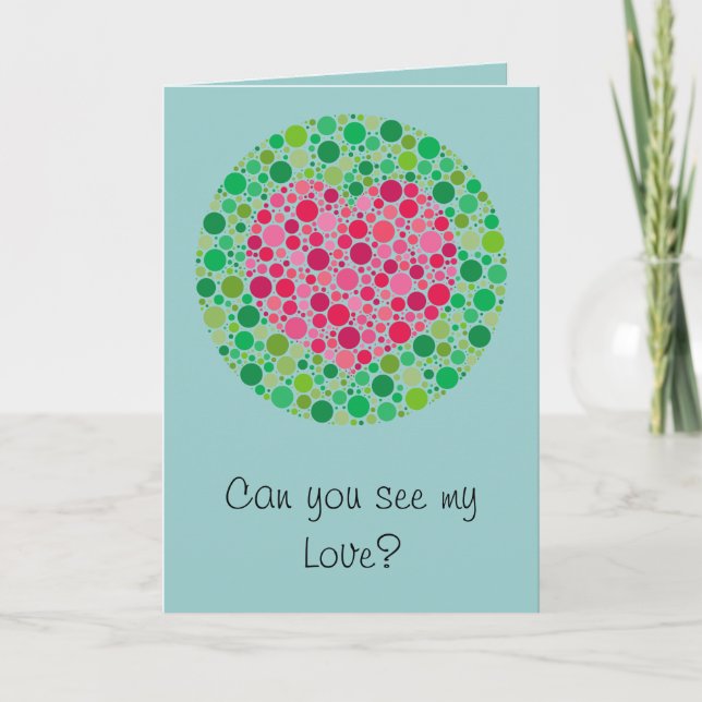 My Love is Colour Blind Valentine's Day Card (Front)