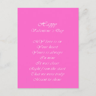 My love is in your heart valentine's day holiday postcard