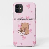My Love Language Is Noodles | Kawaii Capybara iPho
