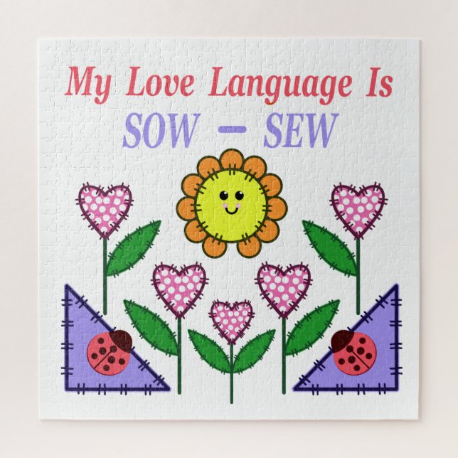 My Love Language Is Sow - Sew Jigsaw Puzzle (Vertical)
