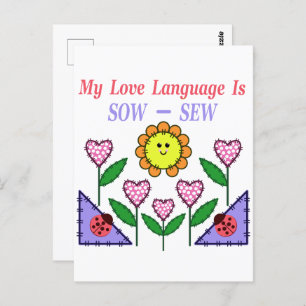 My Love Language Is Sow - Sew Postcard