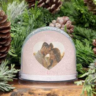 My love Minimal couple custom Snow Globes Snowglobe