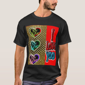 My Love My Mum My Dad Floral Gold T-Shirt
