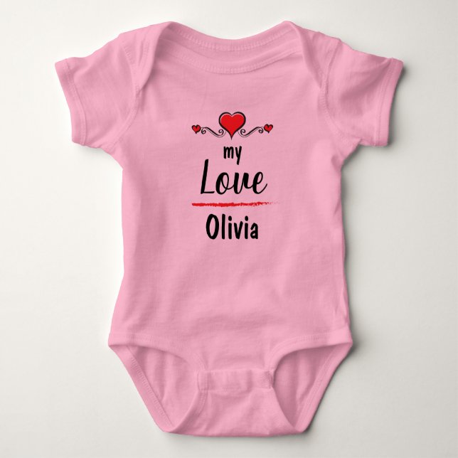 My Love or Nickname - change to your language Baby Baby Bodysuit (Front)