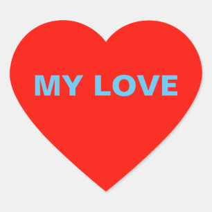My Love Red Heart Sticker
