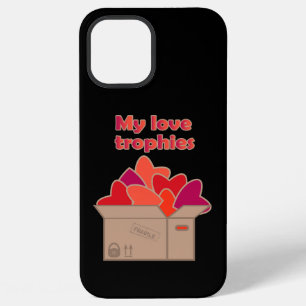 My love trophies in box full of Valentines hearts iPhone 12 Pro Max Case