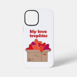 My love trophies in box full of Valentines hearts iPhone 12 Mini Case
