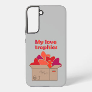 My love trophies in box full of Valentines hearts Samsung Galaxy Case