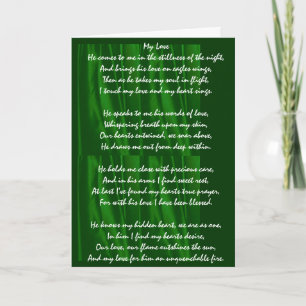 "My Love" Valentine Card - green