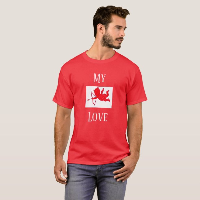 My Love Valentine's Day Men's Holiday Gift T-Shirt (Front Full)