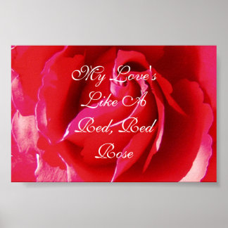 My Love's Like a Red Red Rose Poster