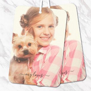 My Loves Photo Script  Car Air Freshener