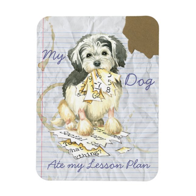 My Lowchen Ate My Lesson Plan Magnet (Vertical)