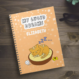 My Lucid Dreams Doddles Sleeping Cat Notebook
