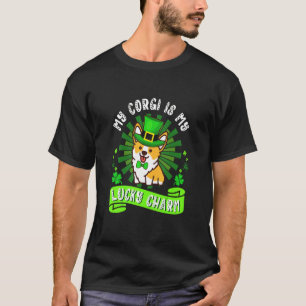 My Lucky Charm Happy St Patrick Day Dad Mum Corgi T-Shirt