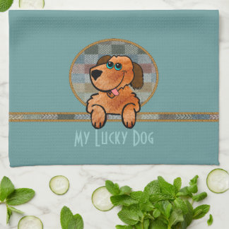 My Lucky Dog Tea Towel