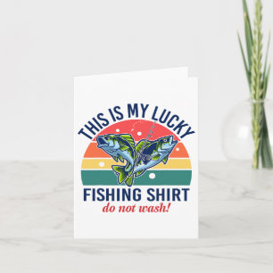 My Lucky Fishing-shirt Youth Kids Womens Boys Funn Card