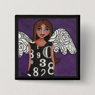 MY LUCKY NUMBERS ANGEL -  a blessed button