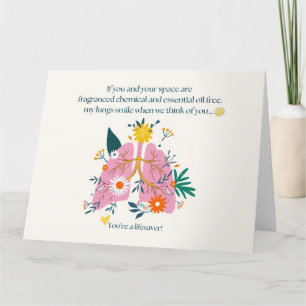 My Lungs Smile When We Think of You Thank You Card