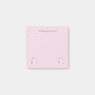 My Magical Tasks Cute Unicorn To Do List Pink Note