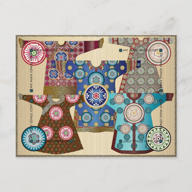 My Mah Jongg Coat 05: Customisable Postcard (Front)
