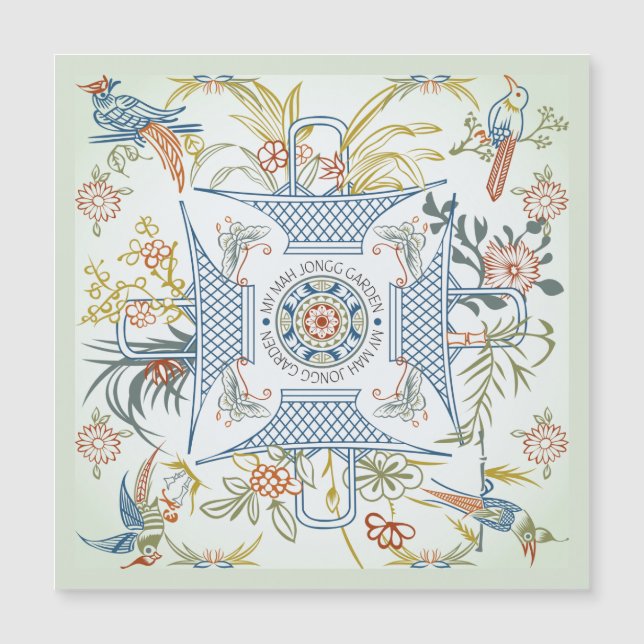 My Mah Jongg Garden Magnetic Card (Front)