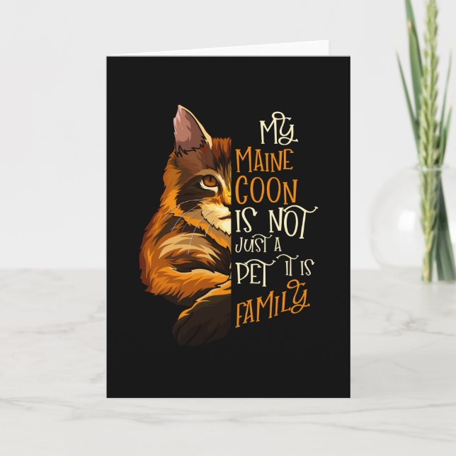 My Maine Coon Cat is Family Card (Front)