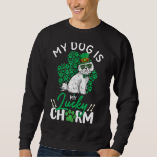 My Maltese Is My Lucky Charm Dog Lover St Patricks Sweatshirt