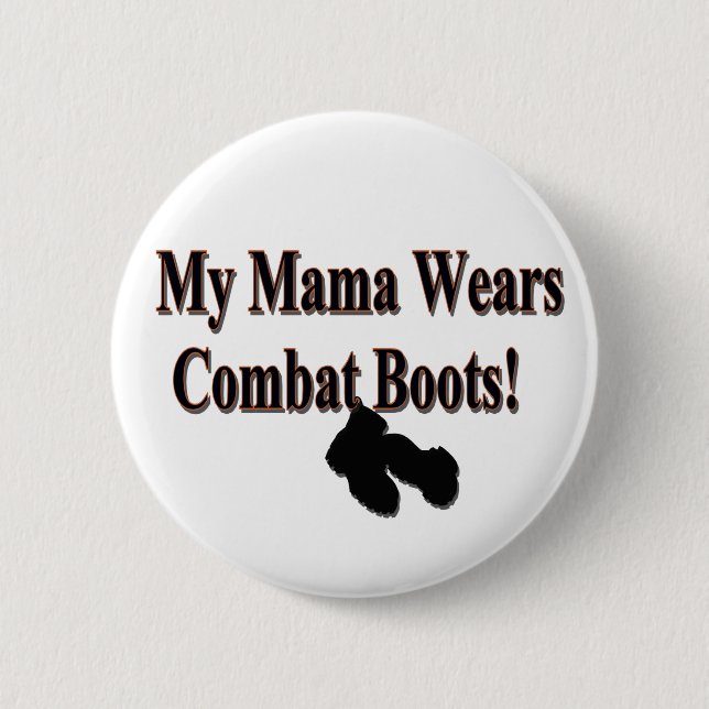 My Mama Wears Combat Boots Button (Front)