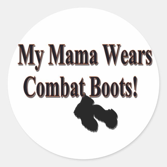 My Mama Wears Combat Boots Sticker (Front)