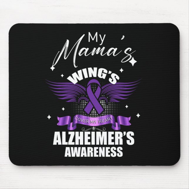 My Mama Wings Cover My Heart Angel Heaven Heimerhe Mouse Pad (Front)