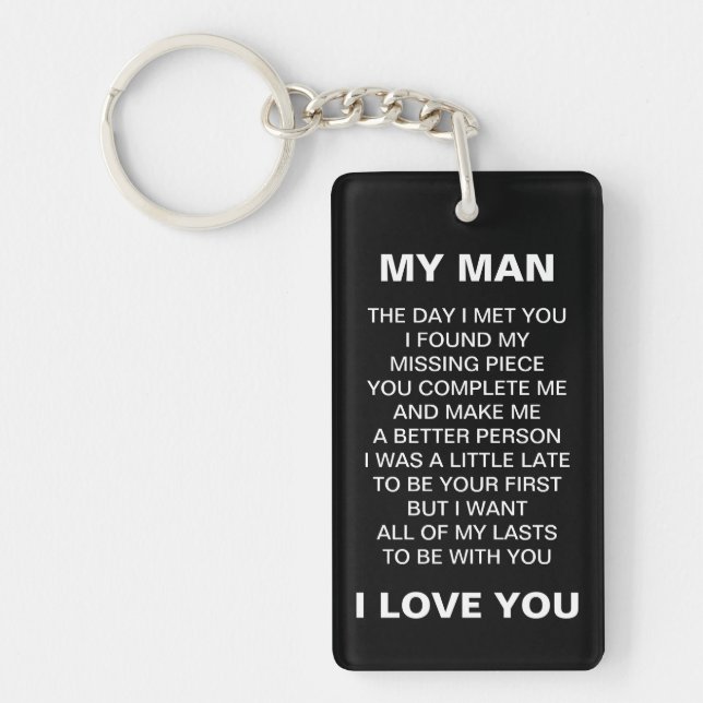 My Man - Missing Piece Key Ring (Front)