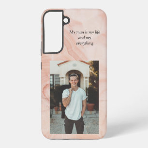 My Man photo on pink marble background  Samsung Ga Samsung Galaxy Case