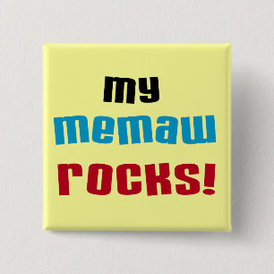 My Memaw Rocks T-shirts and Gifts 15 Cm Square Badge