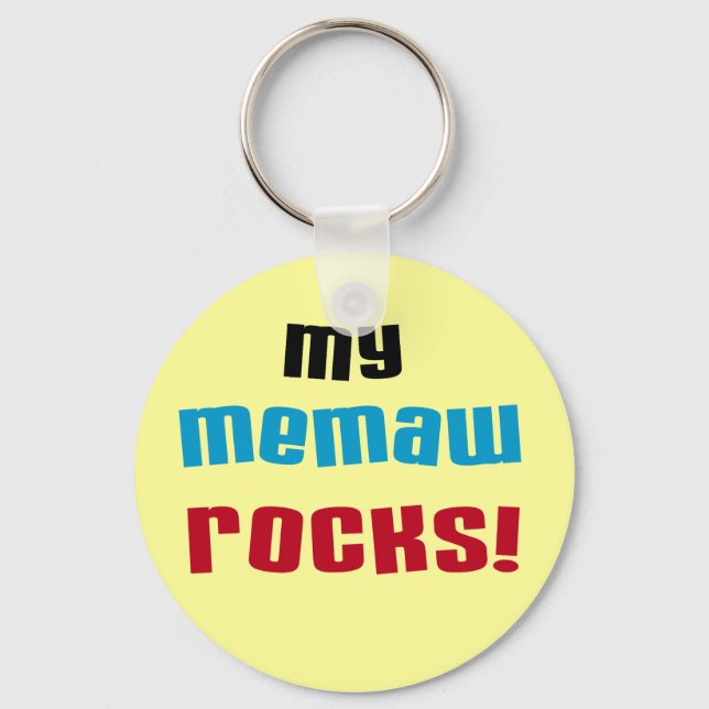 My Memaw Rocks T-shirts and Gifts Key Ring (Front)