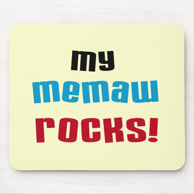 My Memaw Rocks T-shirts and Gifts Mouse Pad (Front)