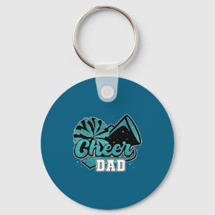 My Men Proud Cheer Dad Favorite Cheerleader Key Ring