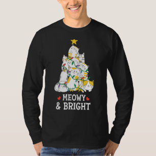 My Meow Cats Christmas Tree Pajama Xmas Funny T-Shirt