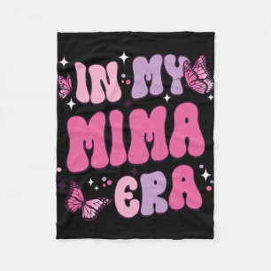 My Mima Era Funny Butterfly Groovy Retro Mothers D Fleece Blanket