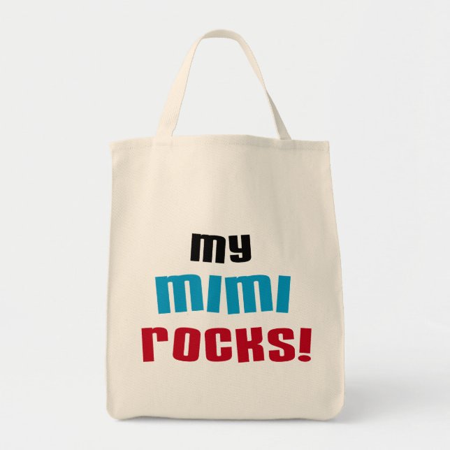 My Mimi Rocks T-shirts and Gifts Tote Bag (Front)