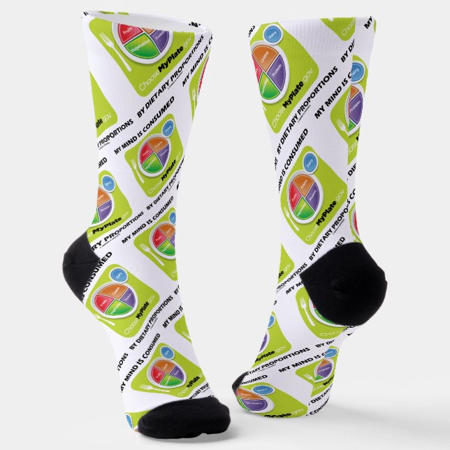 My Mind Is Consumed By Dietary Proportions Socks (Angled)