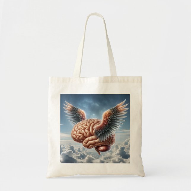 My mind is flying in the clouds tote bag (Front)