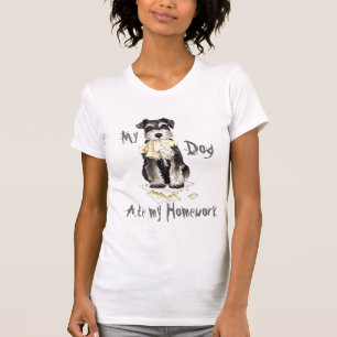 My Miniature Schnauzer Ate My Homework T-Shirt