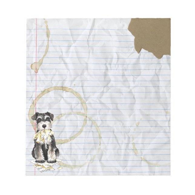 My Miniature Schnauzer Ate My Lesson Plan Notepad (Front)
