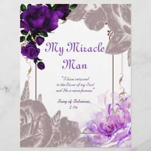 My Miracle Man Poem Personalised Paper