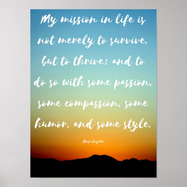 "My mission in life" - Inspirational Poster (Front)