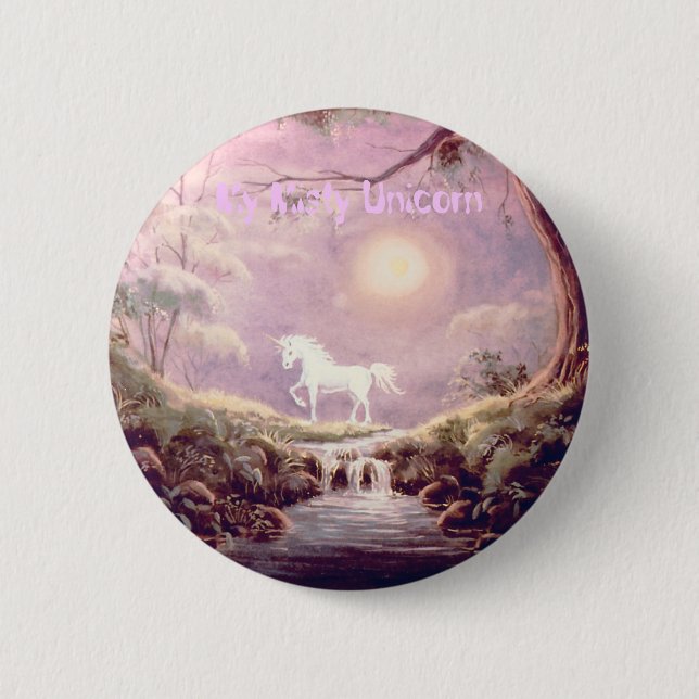 My Misty Unicorn 6 Cm Round Badge (Front)