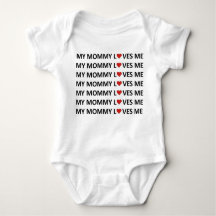 MY MOMMY LOVES ME - RED HEART Baby Bodysuit 