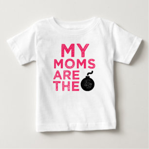 My Moms are the bomb funny lesbian moms baby shirt